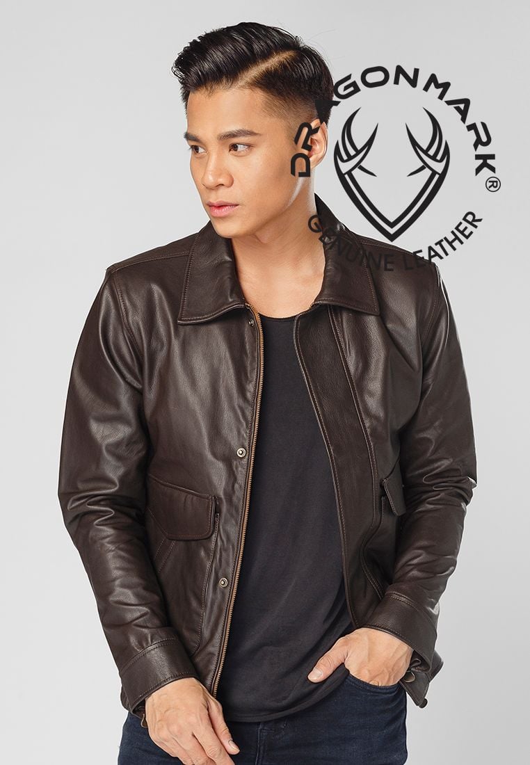 Áo Khoác Da Nam - Bomber Jacket F12