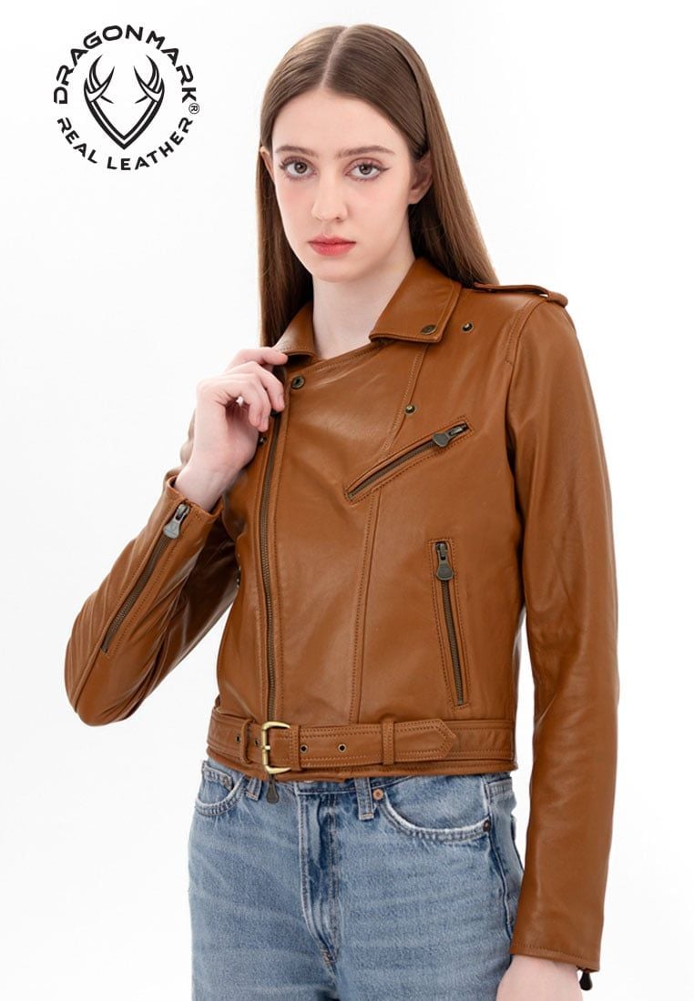 Áo Da Nữ Biker Cao Cấp TX01