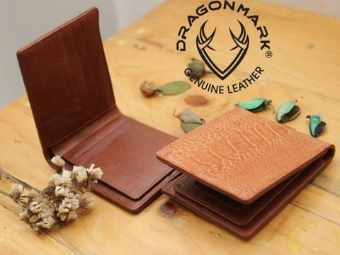 Bóp Da Chân Đà Điểu Nam Màu  Nâu Vàng 103