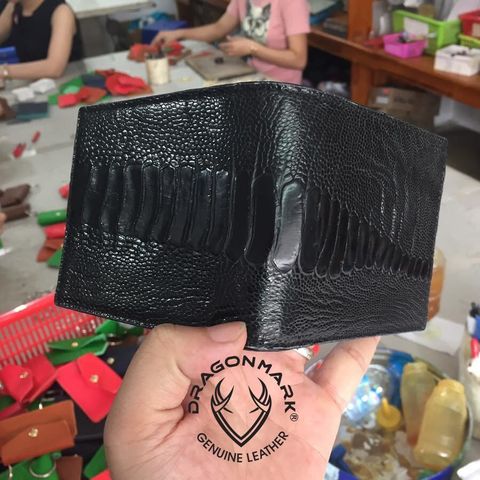 Ví Da Đà Điểu Nam Màu Đen 101