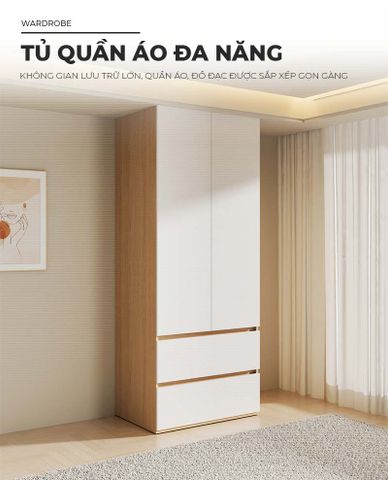Tủ quần áo đơn nhỏ thiết kế sang trọng hiện đại - GP345 - Nội Thất IGA Việt Nam