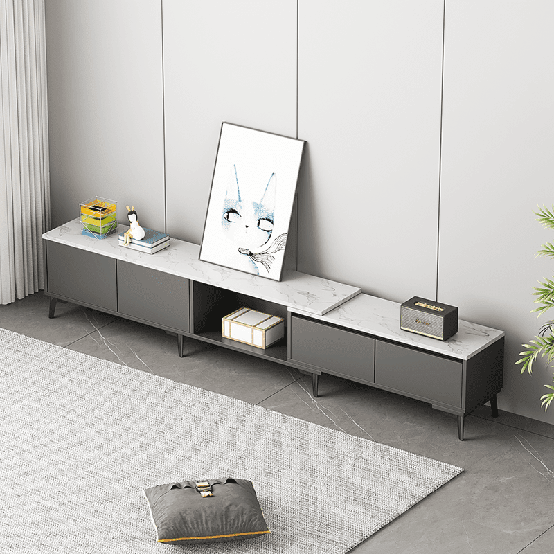Kệ Tivi Thông Minh Mặt Vân Đá gỗ MDF mang phong cách Bắc Âu hiện đại cho không gian phòng khách sang trọng - GP298