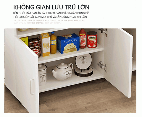 Bàn Ăn Gấp Gọn Thông Minh Di Dộng với thiết kế đa năng, hiện đại - GP286 - Nội Thất IGA Việt Nam