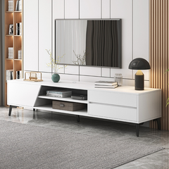 Kệ Tivi 1 Cánh Mở 2 Ngăn Kéo Trắng - GP324 - Thêm Sang Trọng Cho Phòng Khách