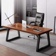 Bàn Làm Việc Chân Sắt Mặt Gỗ MDF Với Thiết Kế Sang Trọng, Hiện Đại - Đen/ Trắng Vân Gỗ - GM121 - Nội Thất IGA Việt Nam