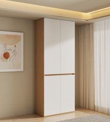 Tủ Quần Áo Đơn Vân Gỗ Trắng GP353