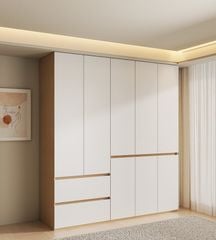 Tủ quần áo 5 Cánh Vân Gỗ Trắng - GP341 - Nội Thất IGA Việt Nam