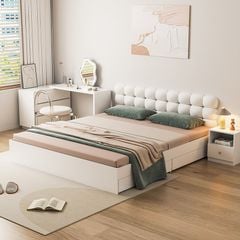 Giường Ngủ Hiện Đại Không Kèm Tab Vân Gỗ Trắng- Đa Dạng Kích Thước - GP342 - Nội Thất IGA Việt Nam