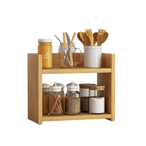 Kệ Đựng Gia Vị Gỗ MDF 2 Tầng Đa Năng - Nội Thất IGA - GA18