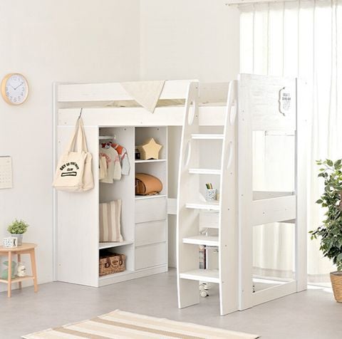 Giường Tầng 1m4x2m Full Trắng - GP364.01
