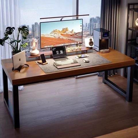 Bàn gaming chữ U cao cấp khung đen, mặt bàn dày, chắc chắn - Nội thất IGA - GM166