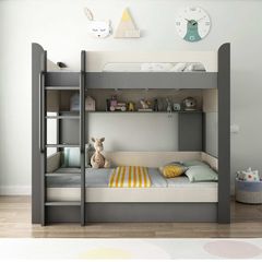 Giường Tầng Thông Minh 1m4x20 Màu Óc Chó Đen - GP359.61