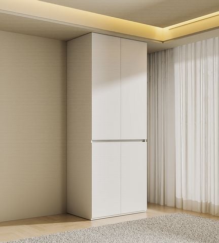 Tủ quần áo đơn vân gỗ trắng GP353