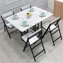 Bộ Bàn Ăn Gấp Gọn - 94 x 46 x 79 cm- Thương Hiệu IGA- GM133