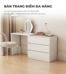 Bàn làm việc kèm tủ đựng đồ đa năng mang thiết kế đơn giản, sang trọng cho không gian học tập, làm việc hiện đại - GP325