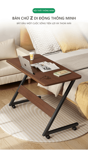 Bàn Làm Việc  - Bàn Học Chân Chữ Z Có Bánh Xe IGA - GM75 - Hết hàng