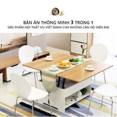Bàn Trà Sofa Phong Cách Hiện Đại - Vân Gỗ Phối Trắng - GP283 - Nội Thất IGA Việt Nam