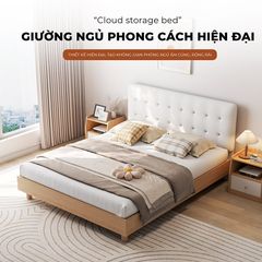 Giường bay vân gỗ trắng cao cấp - GP347