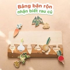 Bảng Đồ Chơi Giáo Dục Nhận Biết Rau Củ Thông Minh Cho Bé Gỗ Cao Cấp IGEA - TOY04