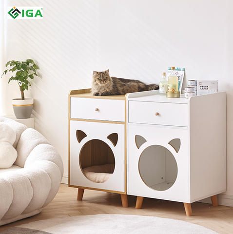 Tab Đầu Giường Kết Hợp Cat Box Có Chân - GP195