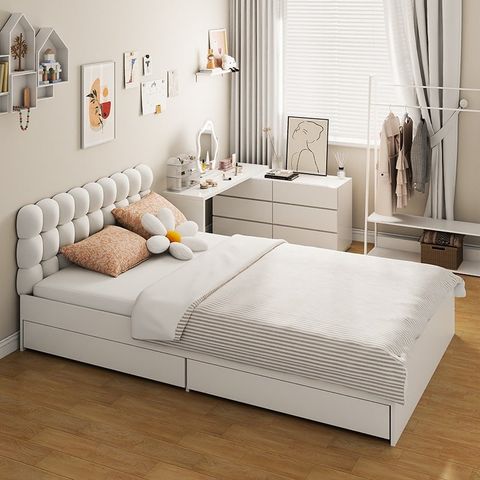 Giường Ngủ Hiện Đại Không Kèm Tab Vân Gỗ Trắng - Đa Dạng Kích Thước - GP342