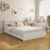Giường Ngủ Hiện Đại Không Kèm Tab Vân Gỗ Trắng- Đa Dạng Kích Thước - GP342 - Nội Thất IGA Việt Nam