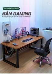Bàn Gaming Chân Sắt Chữ M Gỗ MDF Hiện Đại - GM68 - IGA Việt Nam
