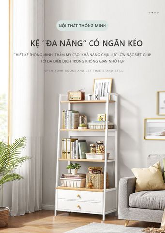 [Giảm giá 60%] K.S Khung Sắt Mặt Gỗ Đa Năng Có Ngăn Kéo - GM76 - Hết hàng