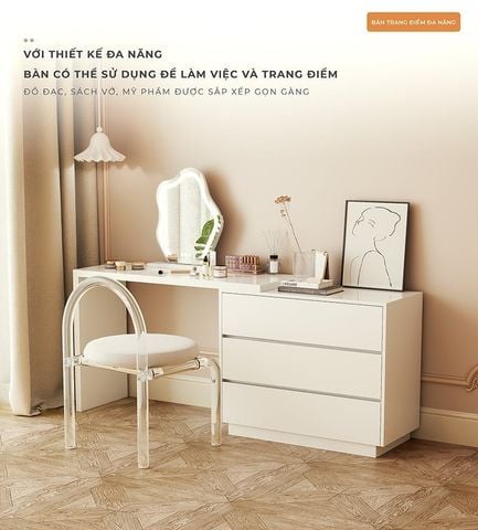Bàn làm việc kèm tủ đựng đồ đa năng mang thiết kế đơn giản, sang trọng cho không gian học tập, làm việc hiện đại - GP325