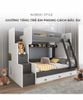 Giường Tầng Thông Minh Màu Trắng Đen - GP361.12