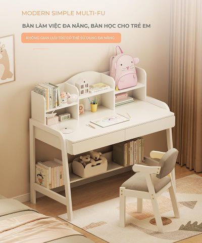 Bàn Học Sinh Kèm Giá Để Sách Thông Minh, Tiện Lợi - GM144 - Nội Thất IGA Việt Nam