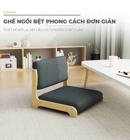 Ghế Bệt Lưng Tựa Gỗ Vải Cao Cấp - PG22