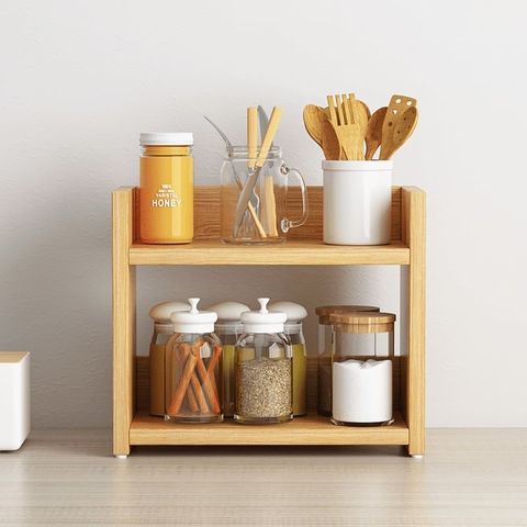 Kệ Đựng Gia Vị Gỗ MDF 2 Tầng Đa Năng - Nội Thất IGA - GA18