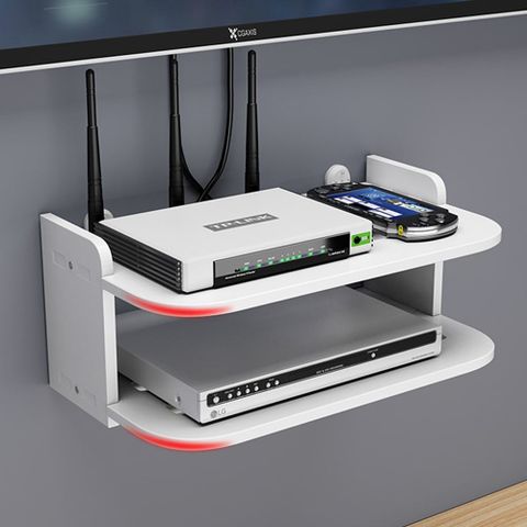 Kệ Treo Tường Định Tuyến Wifi Màu Trắng Chống Thấm Nước - Nội Thất IGA - IG407