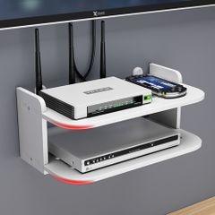 Kệ Treo Tường Định Tuyến Wifi Màu Trắng Chống Thấm Nước - Nội Thất IGA - IG407