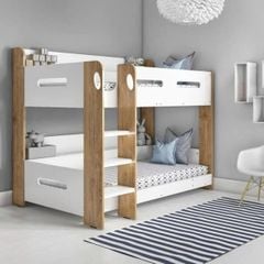 Giường Tầng Thông Minh 1m2x20 Trắng Vân Gỗ - GP358.31