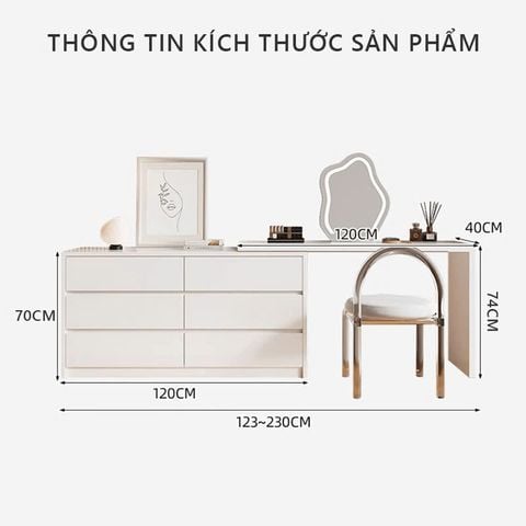 Bàn Trang Điểm kết hợp Tủ Đa Năng GP305 - Nội Thất IGA Việt Nam
