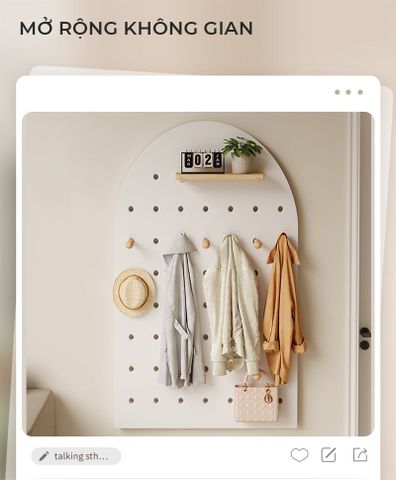 Bảng Pegbroad Vân Gỗ MDF Đa Năng IGEA - GP330 - Nội Thất IGA Việt Nam