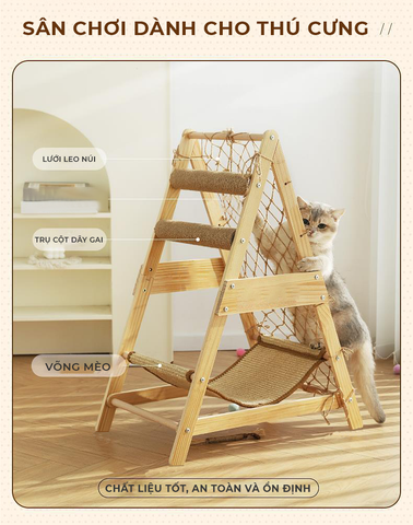 Nhà Cây Cho Mèo Đa Năng IGA Thông Minh 3 Trong 1 - GU7