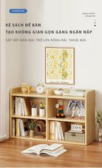 Kệ sách gỗ 2 - 3 tầng đa năng cho không gian gọn gàng, ngăn nắp - Nhà máy IGA - GA37