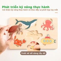 Bảng Đồ Chơi Giáo Dục Khám Phá Đại Dương Thông Minh Cho Bé Gỗ Cao Cấp IGEA - TOY07 - Nội Thất IGA Việt Nam