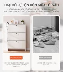 Tủ Giày 3 Cánh Lật Cho Không Gian Luôn Gọn Gàng - Màu Trắng - GP321 - Nội Thất IGA Việt Nam