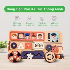 Bảng Đồ Chơi Giáo Dục Thông Minh Cho Trẻ Hình Xe Bus IGEA - TOY02