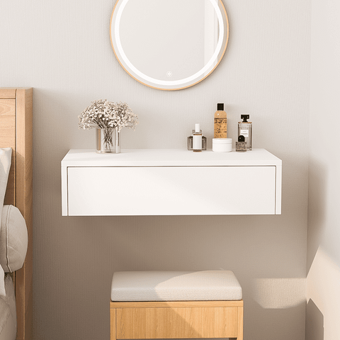 Bàn Trang Điểm Gỗ MDF Treo Tường Đa Năng với thiết kế nhỏ gọn, tiện lợi cho góc trang điểm hiện đại - GP291