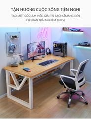 Bàn Gaming Chân Sắt Chữ M Gỗ MDF Hiện Đại - GM68 - IGA Việt Nam