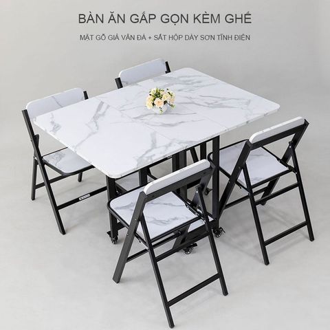 Bộ Bàn Ăn Gấp Gọn - 94 x 46 x 79 cm- Thương Hiệu IGA- GM133