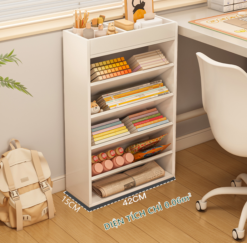 Kệ Sách Di Động Ngăn Chéo  MDF  phong cách Bắc Âu Đơn Giản - GP189.01 - IGEA Việt Nam