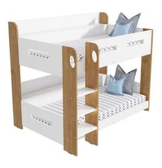 Giường Tầng Thông Minh 1m2x2m Trắng Vân Gỗ - GP358.31