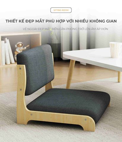 Ghế Bệt Lưng Tựa Gỗ Vải Cao Cấp - PG22