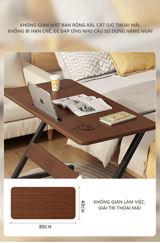 Bàn Làm Việc  - Bàn Học Chân Chữ Z Có Bánh Xe IGA - GM75 - Hết hàng